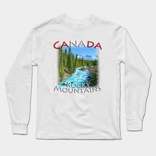 Canada Rocky Mountains - Mountain Stream Long Sleeve T-Shirt